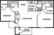 B1MK_2Bed_2Bath_1000 Sq Ft