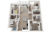 Plan E1 | 2 bedroom + den, 2 bathroom