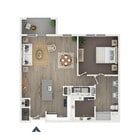 Floor Plan (The Chateau) - 1 Bedroom (A3) The Willow