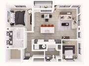 Floorplan B 1211 sq ft