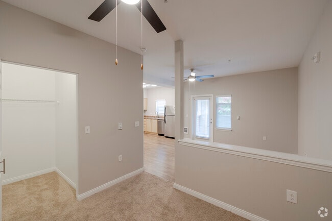 The Elm - Main Bedroom *Studio - 678SF - Bedroom/Closet - Woodland Apartments