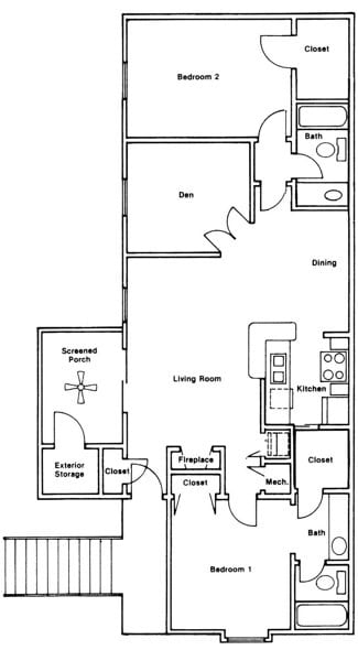 2BR/2BA w/ Den - 2 Bedroom 2 Bath with Den