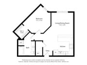 One Bedroom A floor plan Prose Hayden Island