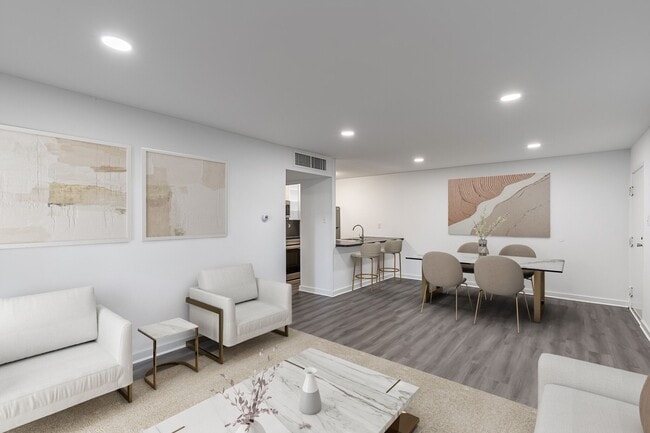 Living/Dining Area-Classic - The Woods Apartments