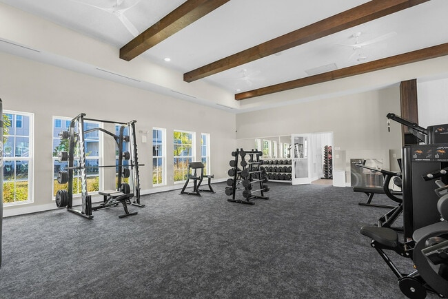 Experience the open and inviting fitness space, designed for optimum workouts.