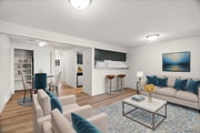 Inviting staged living and dining space