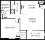 1BR/1BA