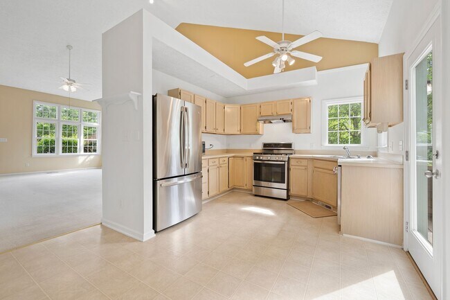 Photo - Durham Retreat with Vaulted Ceilings, Private Deck & Wooded Views
