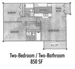 2 habitaciones y 2 baños