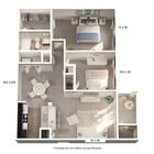 Birchwood: 2 Bed, 1 Bath | 875 SF