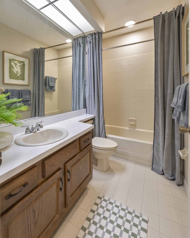 Secondary bathroom with spacious vanity