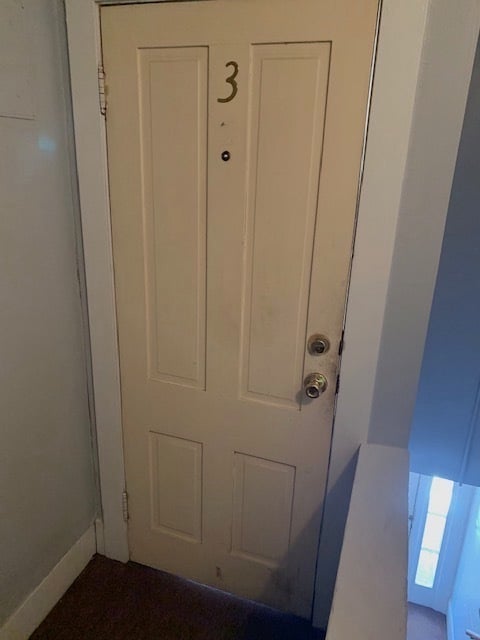 Top of Landing View of Unit Door