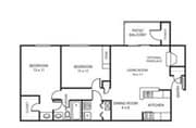 2BR/1BA