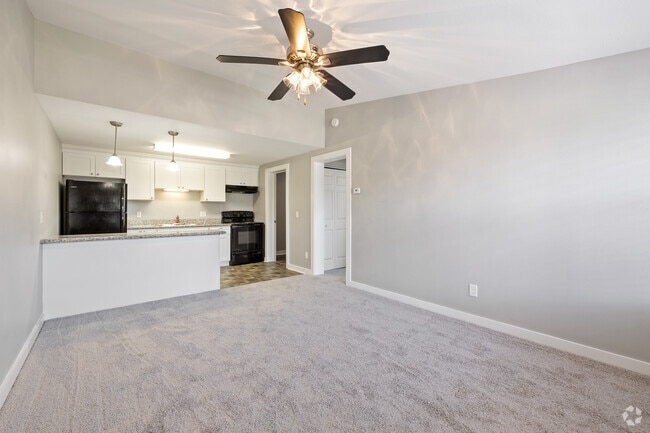 The Hampton - 1BR, 1BA - 600SF - Living Room/Kitchen