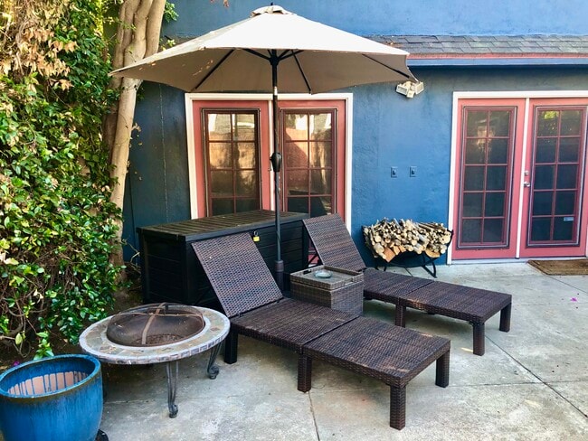 Private Patio and Yard - 7506 Hampton Ave Unit 1