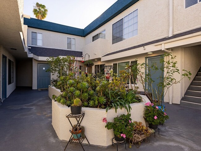 Courtyard at Tilden Oaks Apartments.