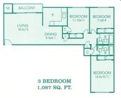 3BR/2BA