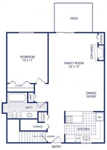 Floor Plan - One Bedroom