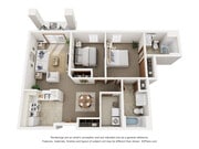 Explore this contemporary apartment layout, beautifully designed for modern living.