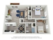 2 Bedroom, 1 Bathroom