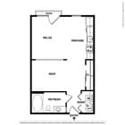 Ambrosio - A1 - 1B1B - 475 SF - 2D Floorplan