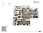 2 bedroom, 1 bathroom