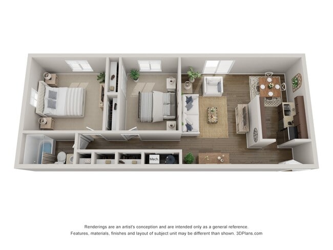 2 BR/ 1 BR - Pine Crest Apartments