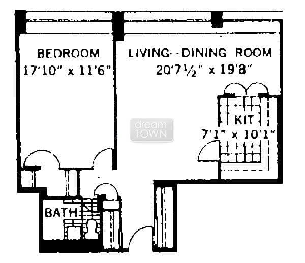 Floor plan - 1700 E 56th St Unidad 1305 Rental