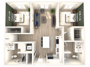 2 bed 2 bath