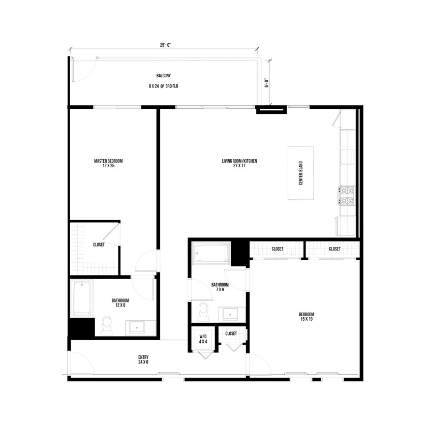 Floor Plan - 2 Bedroom 3