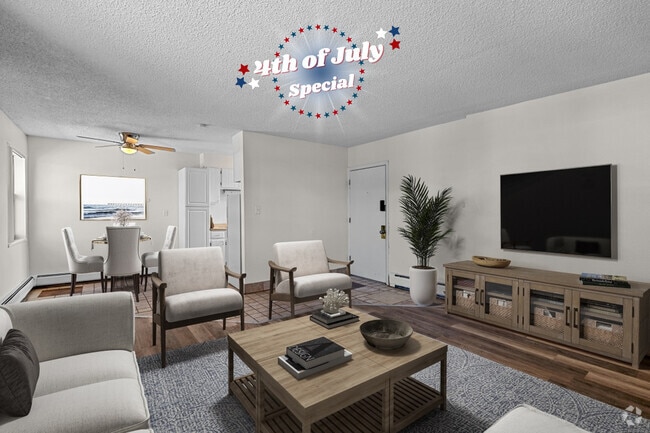 2 BR, 1 BA - Living Room - Flats at Fitz Rental