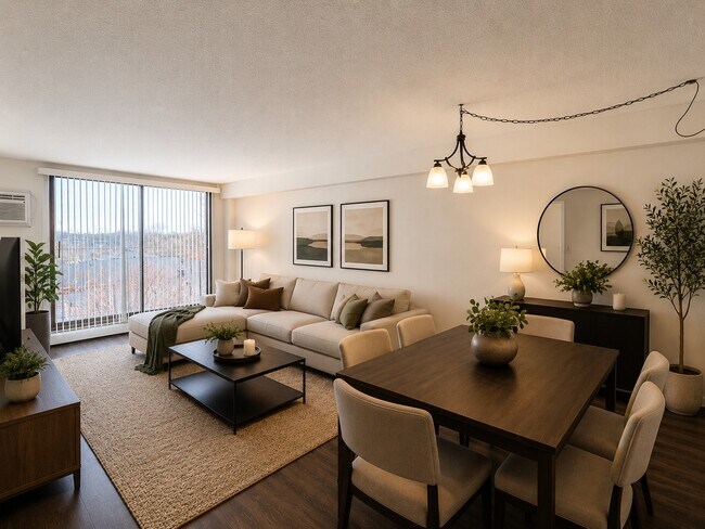 Staged Living Room - 1 BD