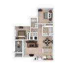 The Madison - 2 Beds, 2 Bath, 1064 sq. ft.