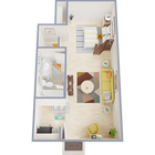 411 square foot studio apartment