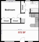 1BR/1BA