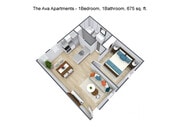 1 bedroom floorplan