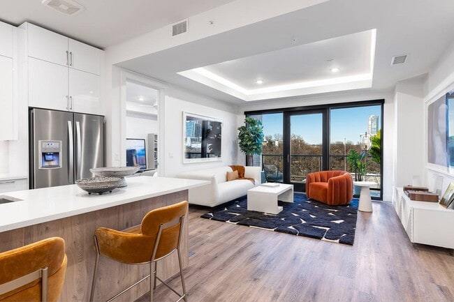 B3A Model Home: Living Room with Skyline Views - 1155 Barton Springs