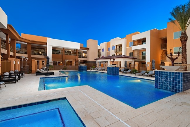 Pool at Dusk - ARIUM Chandler Apartments