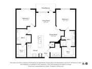 B1-HC | 2 bed 2 bath | 1153 sq ft