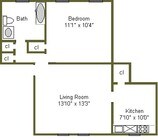 1BR/1BA