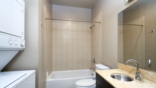 Bathroom with In-home Washer and Dryer