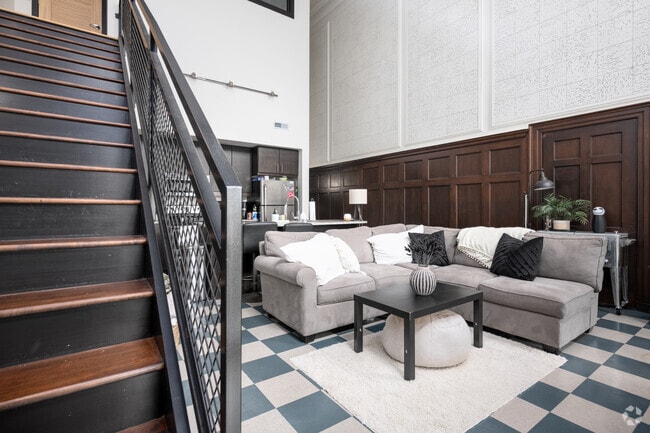 2BR, 2.5BA - 1,035SF - Living Room - 50 West Fourth Residences