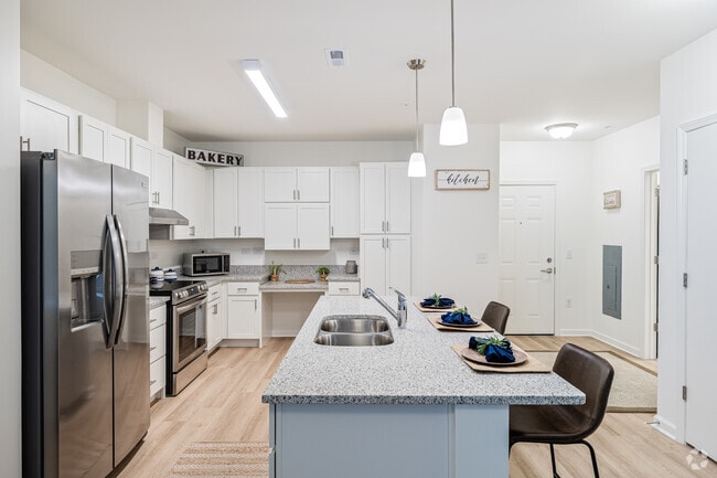 1BR, 1BA - 707SF - Kitchen - Ashlake Crossings Apartments 55+ Community