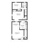 2BD, 1 BA Townhome