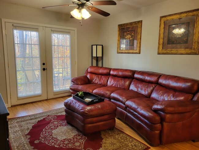 Living Room with french doors to patio - 435 Haltiwanger Rd Unit 3