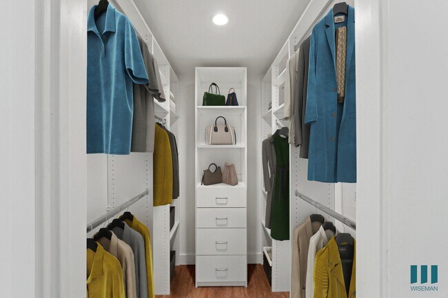 Walk-In Closet with Built-In Organizers - Rosewood Heights by Wiseman