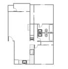 Two Bedroom, Two Bathroom Floorplan