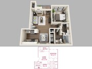 1BR, 1BA - 693SF