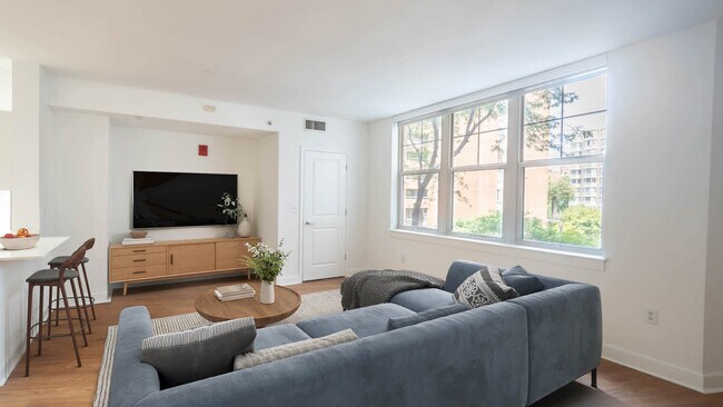 Living Room with Hard Surface Flooring - 1210 Mass