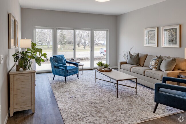 2BR, 2BA - 1,136SF - Living Room - Country Club Villas